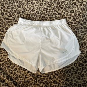 White Nike tempo shorts
